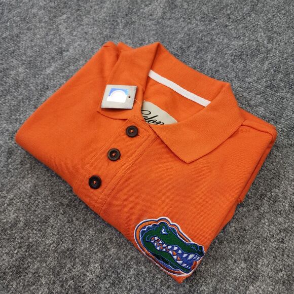 University Of Florida Gators Polo Shirt Mens Large Orange Colony Short Sleeve - Picture 15 of 16